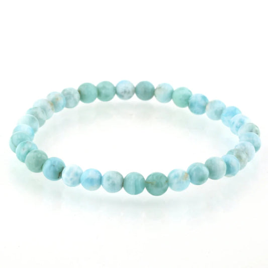 碧海 - Larimar 4A／白背景のブレスレット全体